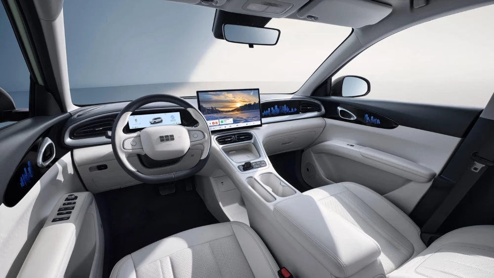Geely EX2 салон интерьер в Беларуси