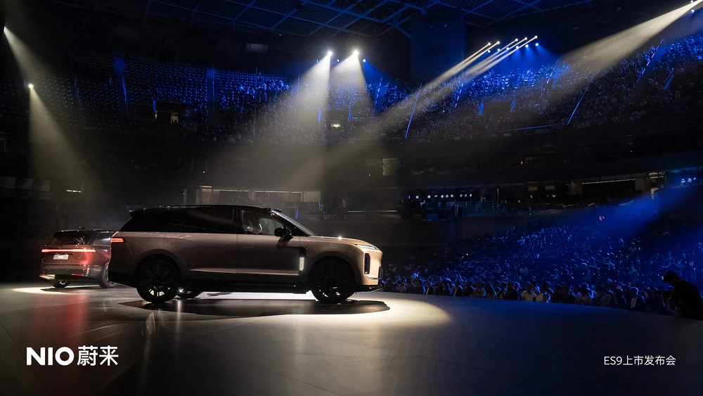 Nio ES9 презентация в Китае сбоку