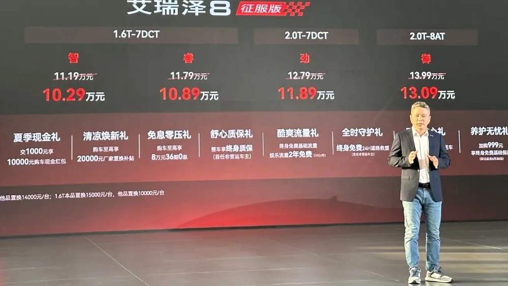 chery arrizo 8 обновленный седан 2026 старт продаж цены скидки