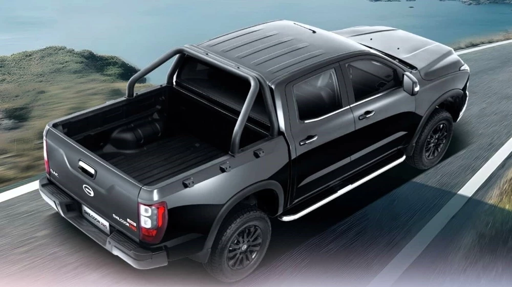 новый пикап gac smilodоn pro сзади сбоку в динамике