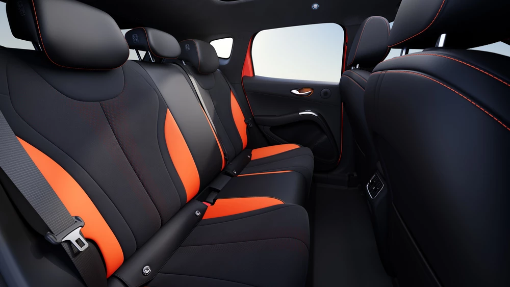 Электрический хетчбэк BYD Dolphin G салон интерьер сиденья второй ряд