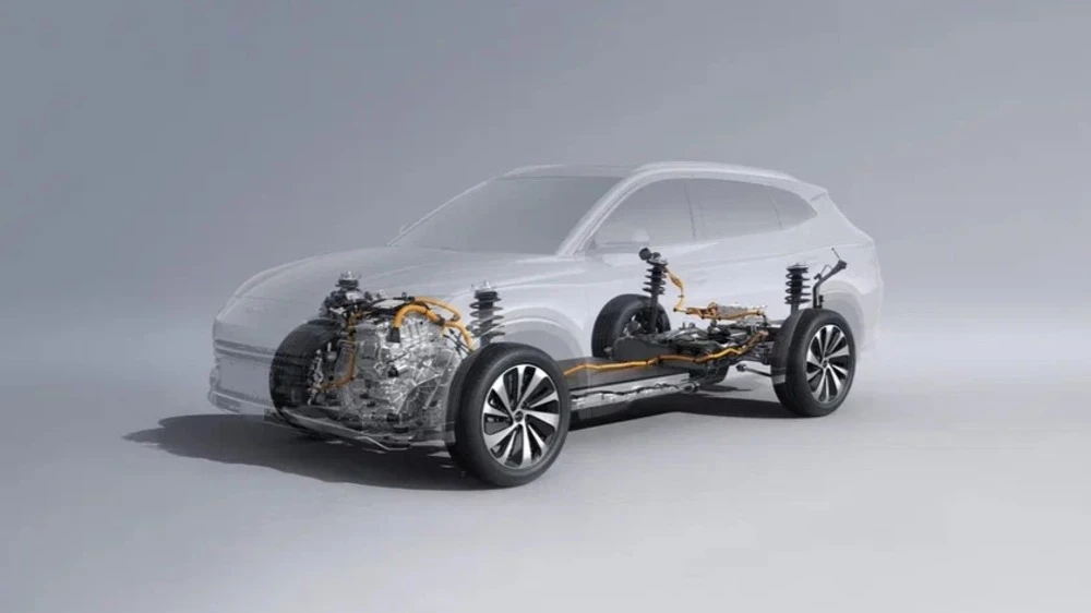 платформа BYD схема работы гибридного автомобиля Технология Super Hybrid Dual Mode