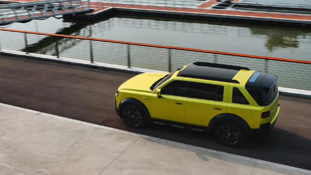 freelander 8 внедорожник chery jaguar land rover сбоку сзади зеленый
