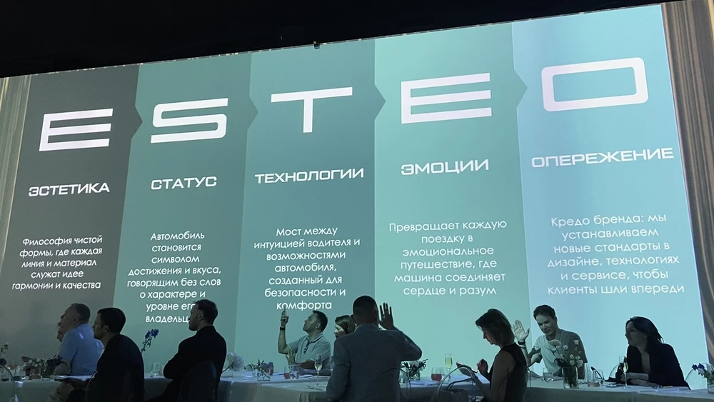 Кроссовер Esteo MX на презентации в Москве философия бренда маркетинг