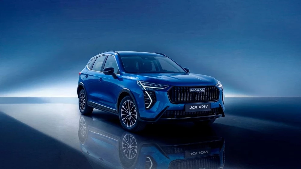 Haval Jolion Sapphire в Казахстане цвет новый сбоку спереди