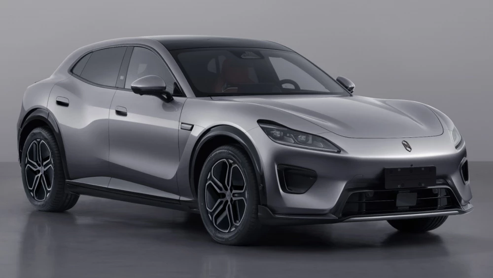 chery luxeed RX сбоку спереди кроссовер электрический серый