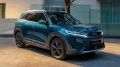 гибридный кроссовер byd yuan up dm-i сбоку спереди гибридный кроссовер синий сертифицировали оттс в казахстане