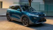 гибридный кроссовер byd yuan up dm-i сбоку спереди гибридный кроссовер синий сертифицировали оттс в казахстане