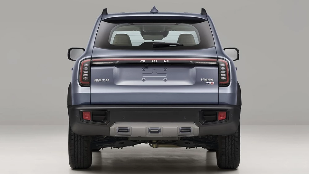 Haval Dargo получит традиционный гибрид кроссовер сзади голубой hi2
