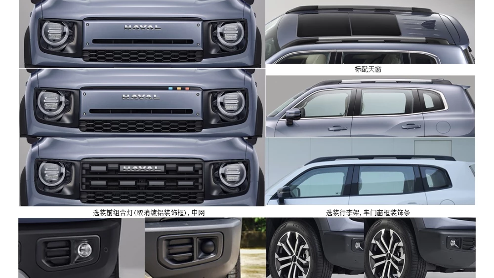 Haval Dargo получит традиционный гибрид кроссовер сбоку спереди голубой оснащение внешность