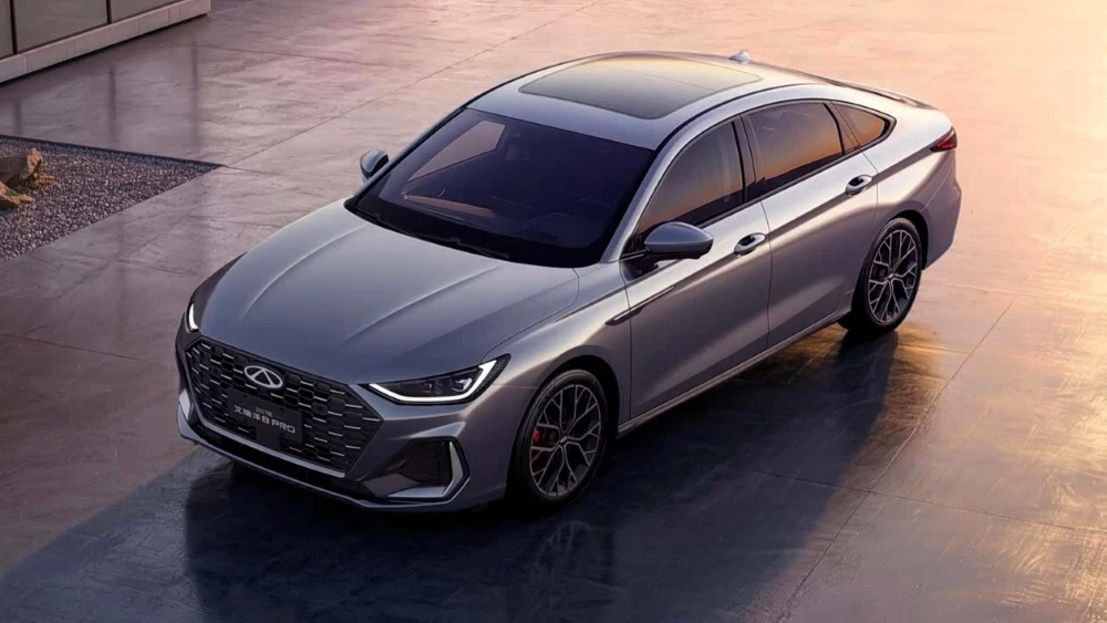 chery arrizo 8 pro обновленный седан 2027 спереди боку