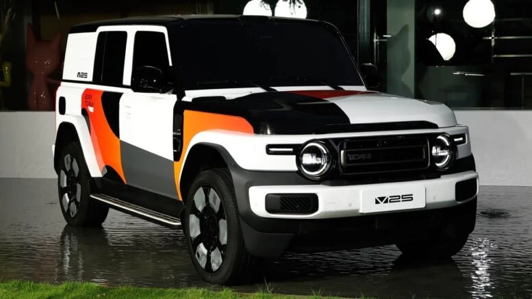 кроссовер chery icar v25 представили официально сбоку спереди