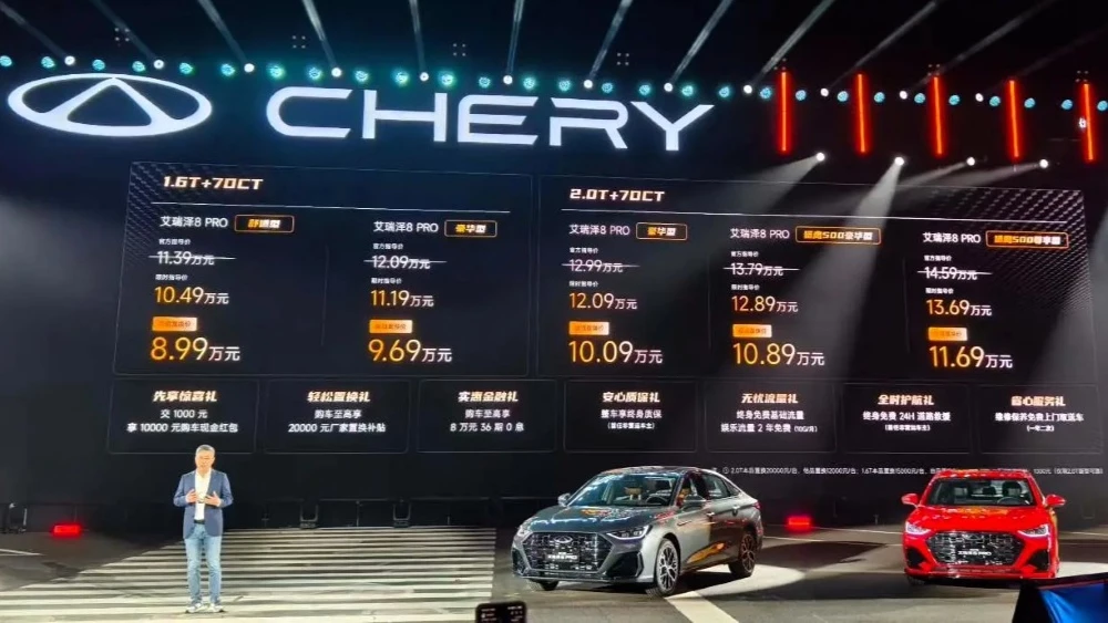 hery arrizo 8 pro обновленный седан 2027 старт продаж цены скидки