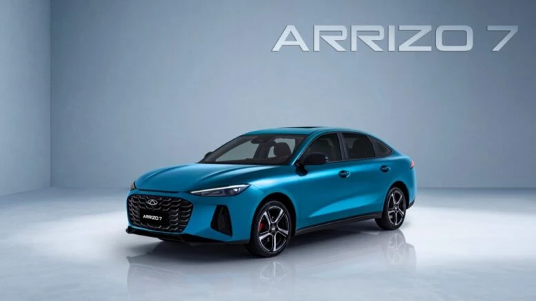 Chery показала новый седан Arrizo 7 на официальных изображениях. Скоро премьера седан chery arrizo 7 сбоку спереди