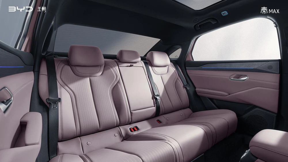 BYD Qin Max салон интерьер второй ряд сидений
