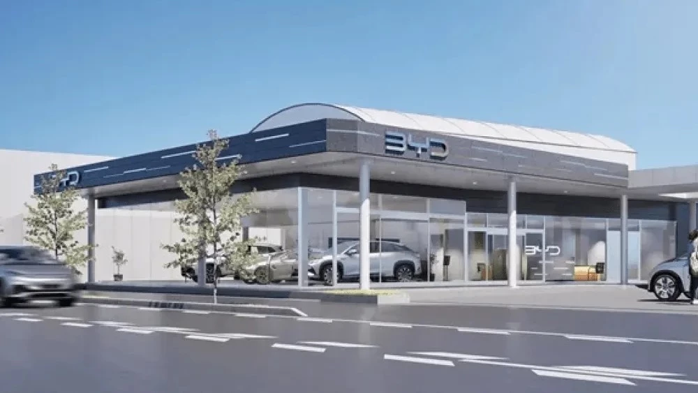 BYD автосалон в Японии дилерский центр шоурум