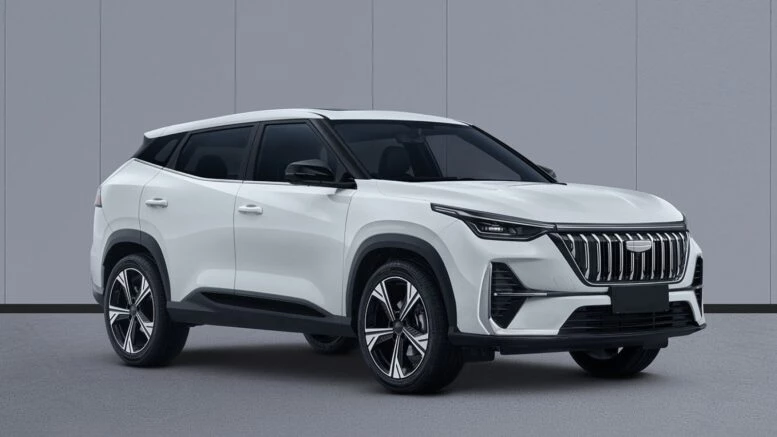 Geely Cityray получил новый фейслифт в Китае. Как изменился кроссовер Geely Cityray получил новый фейслифт в Китае кроссовер сбоку спереди белый