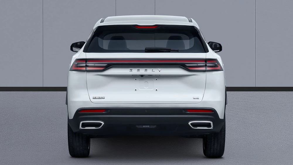 Geely Cityray фейслифт кроссовер сзади белый