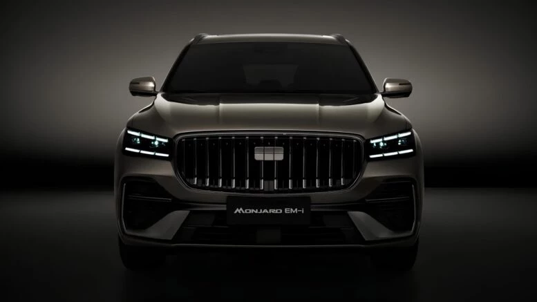 Кроссовер Geely Monjaro получит продвинутый гибрид EM-i спереди кроссовер