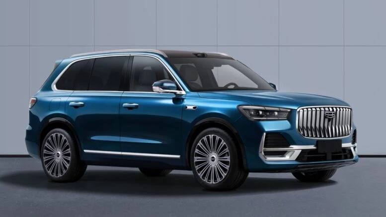 Geely Monjaro Plus полностью рассекретили в Китае. Это новый флагман бренда Geely Monjaro Plus полностью рассекретили в Китае сбоку спереди синий