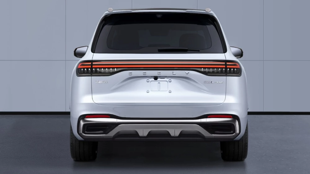 geely monjaro plus xingyue l plus kx21 сзади белый кроссовер