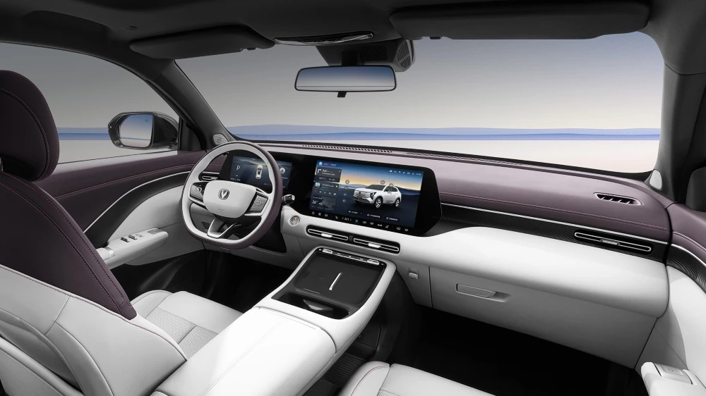 changan cs55 plus hev салон интерьер кроссовер гибрид