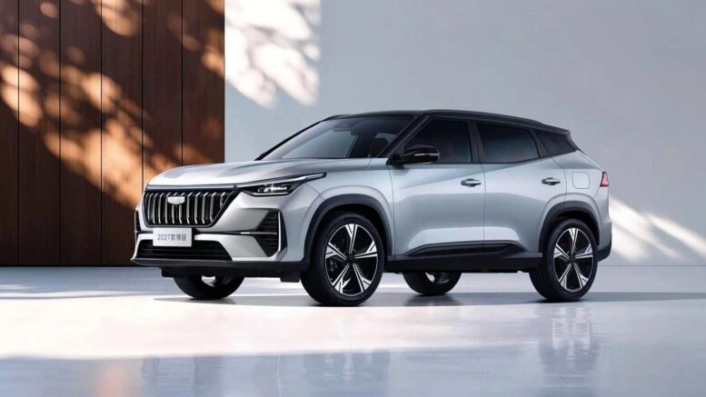 geely cityray 2027 в Китае кроссовер сбоку спереди