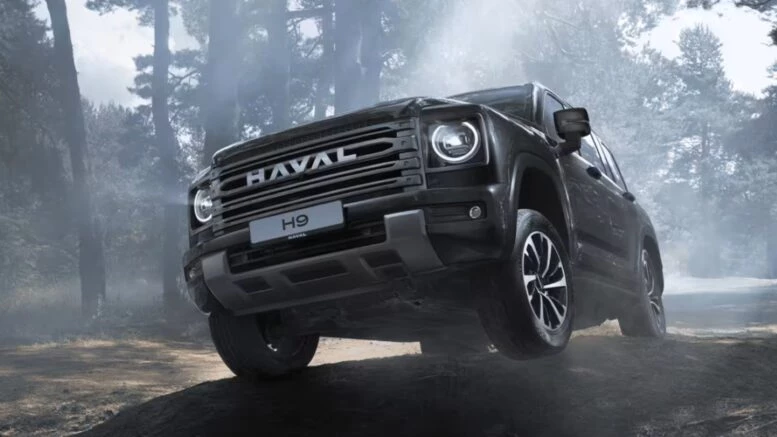 В России началось производство Haval H9. Рамный внедорожник снова получит дизельный мотор внедорожник haval h9 «автотор» сбоку спереди