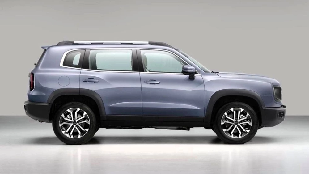 haval dargo hev традиционный гибрид кроссовер сбоку голубой