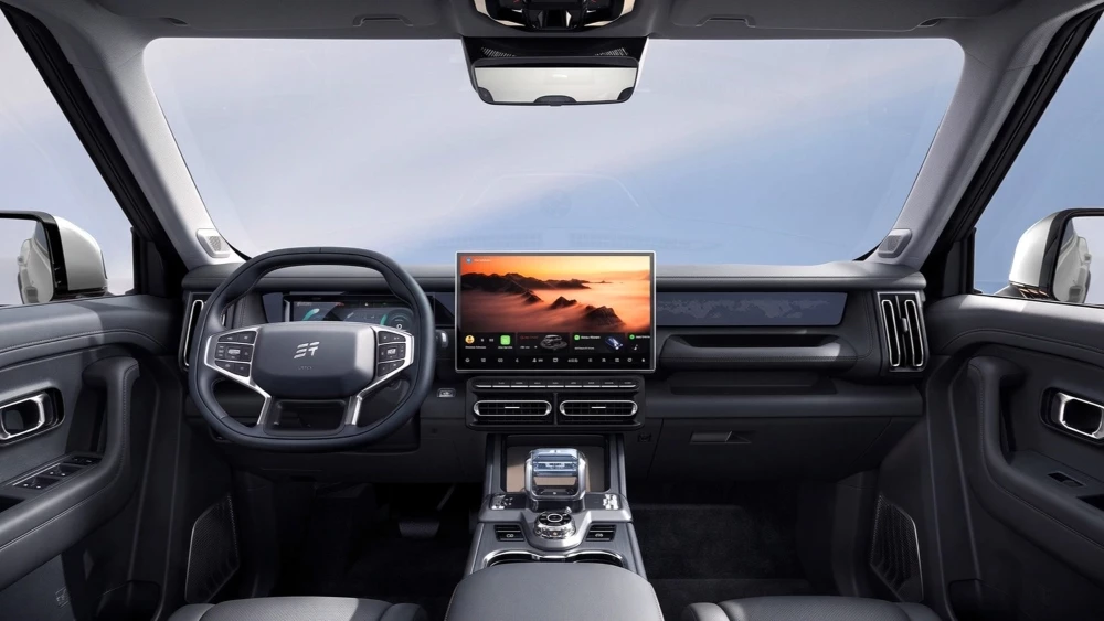 jetour t1 phev кроссовер гибридный салон интерьер