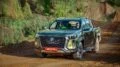 Changan Hunter Plus дизельный оливковый спереди сбоку тест-драйв
