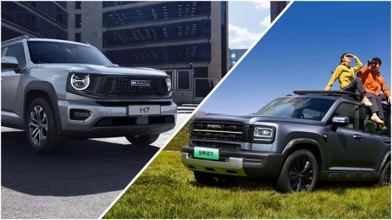 Haval Raptor заменит кроссовер H7 на глобальном рынке. Что об этом известно кроссоверы haval h7 и raptor спереди сбоку