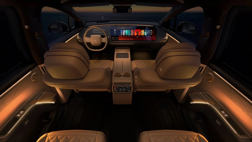 Электрический кроссовер Li Auto i9 салон интерьер 
