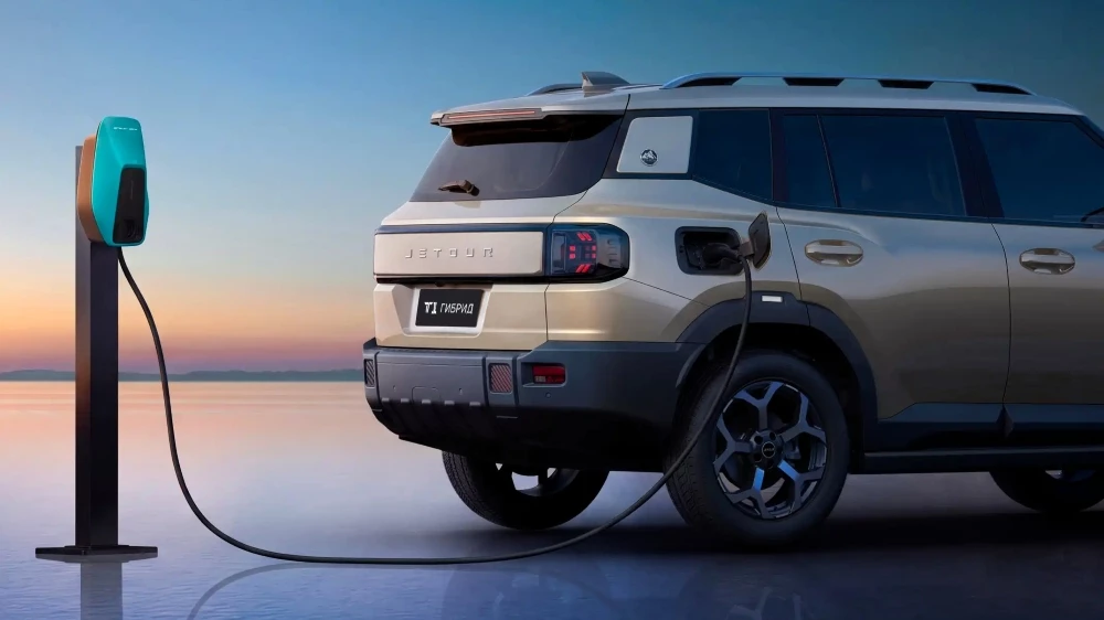 jetour t1 phev сзади сбоку кроссовер гибридный