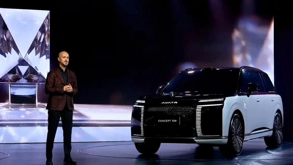 Концепт-кар avatr t09 Парижский автосалон 2026 сбоку спереди