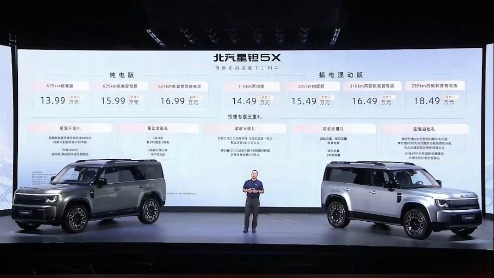 BAIC Beijing Xingtan 5X презентация в Китае цены комплектации