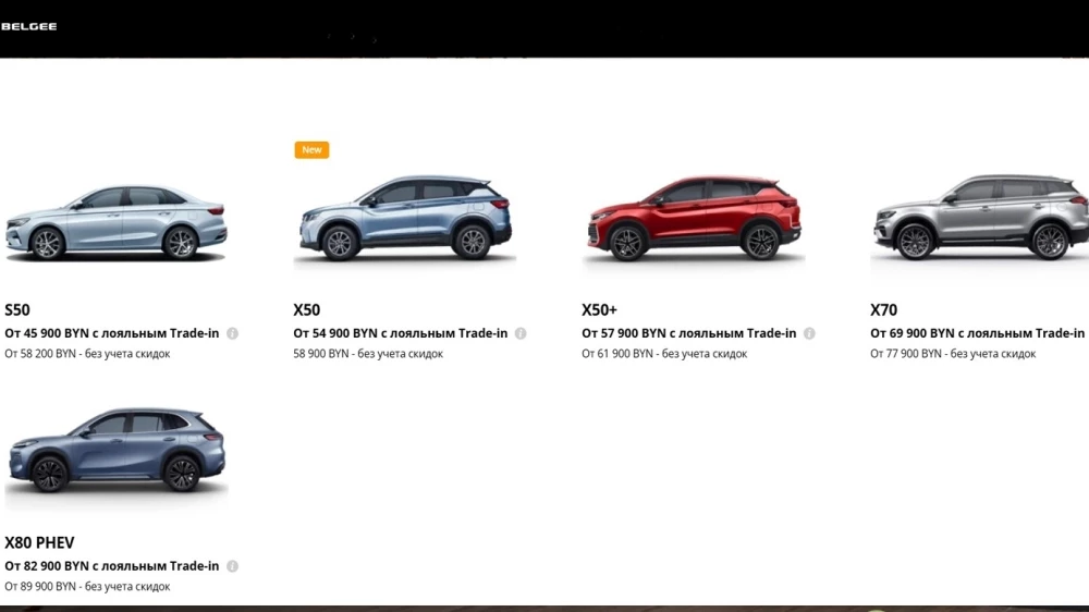 Автомобили Belgee Беларусь цены