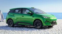 BYD Seagull зеленый спереди сбоку новый