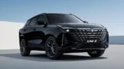 Changan Uni-Z для России черный сбоку спереди