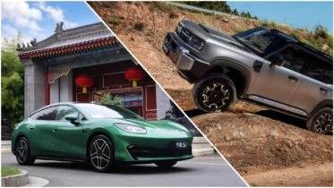 лифтбэк byd formula s внедорожник geely galaxy cruiser 700 сбоку спереди