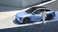 Forthing S7 EVO голубой спереди сбоку