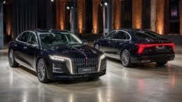 Hongqi H5 обновленный черный спереди сзади сбоку презентация в Москве