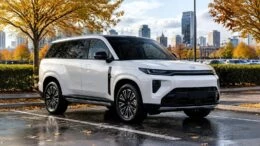 кроссовер gac s7 сбоку спереди с гибридной hev установкой