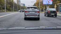 Jetta VS7 сзади на улице серая
